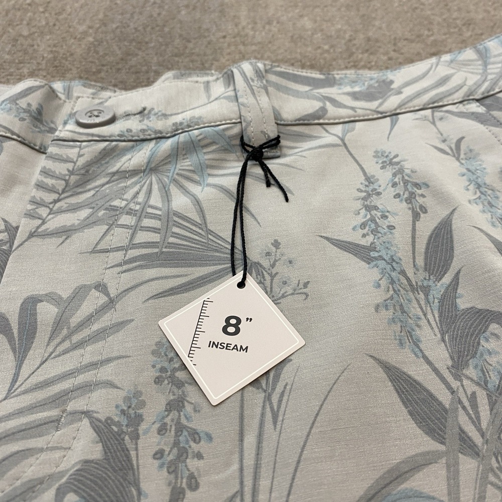 Travis Mathew Shorts Mens 36 Gray Floral Coastal Canyon 8" Performance Golf - Picture 3 of 9